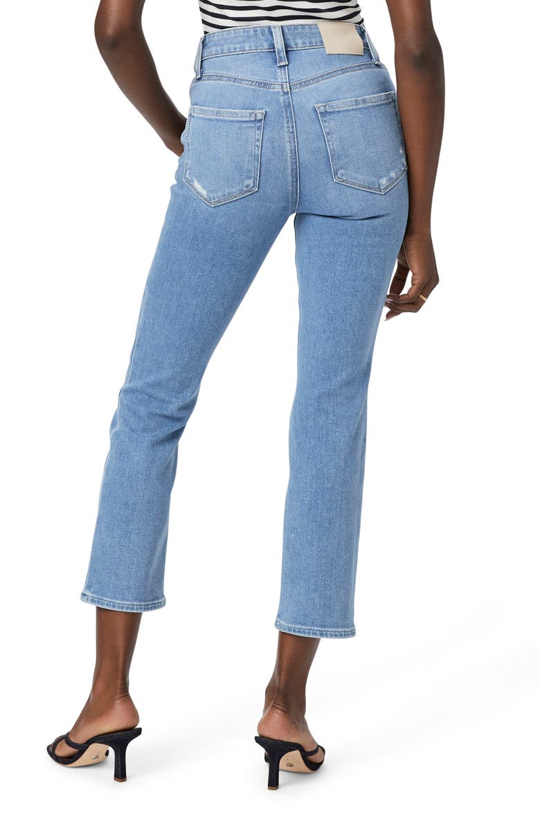 PAIGE Cindy High Waist Crop Straight Leg Jeans, Alternate, color, Helena