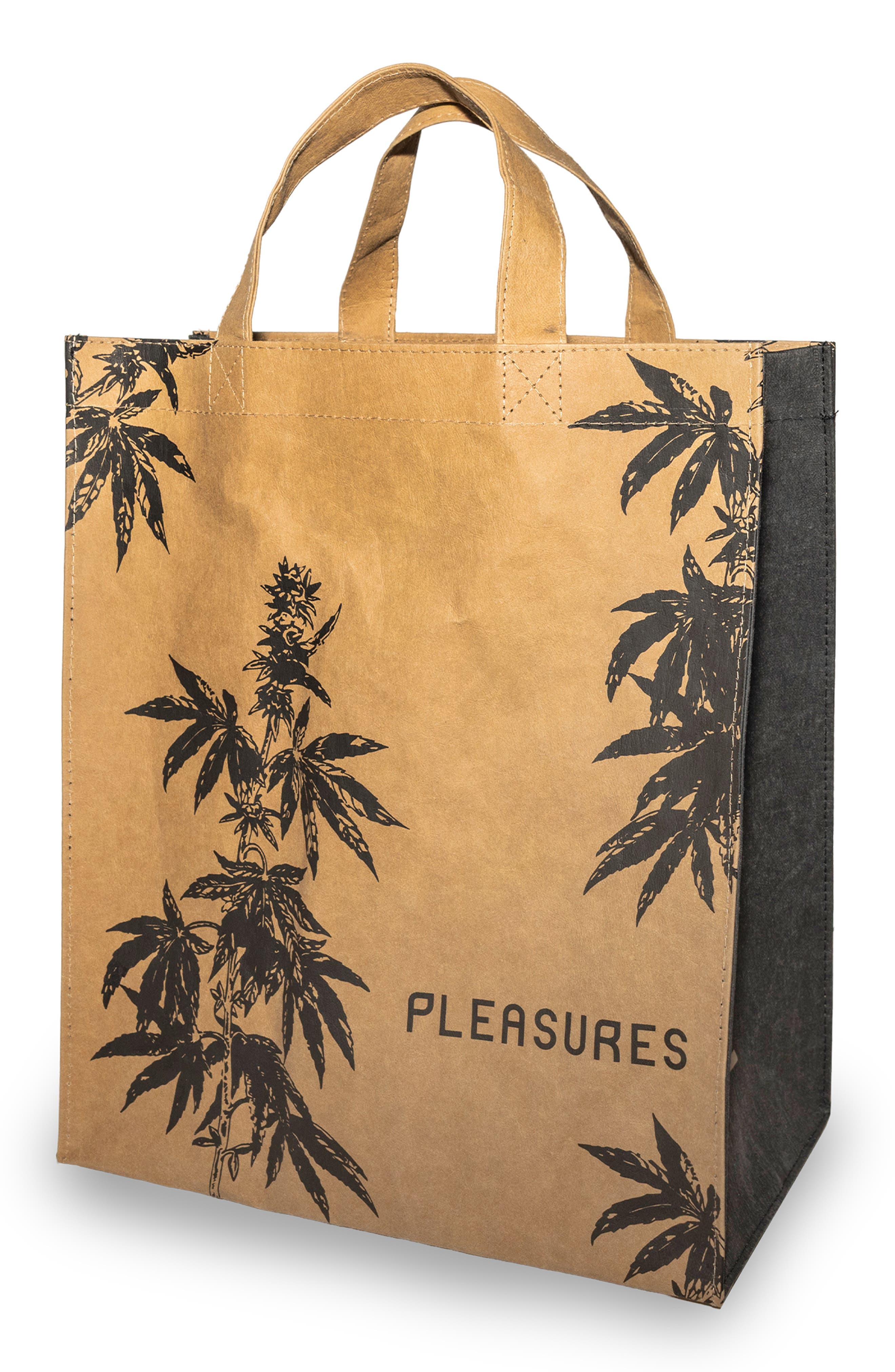 PLEASURES Leaf Washable Kraft Bag, Alternate, color, Natural