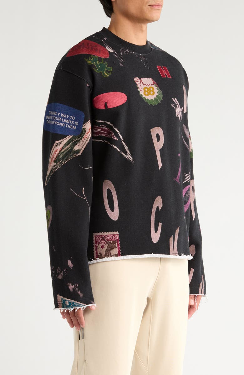 HONOR THE GIFT Collage Crewneck Graphic Sweatshirt, Alternate, color, 