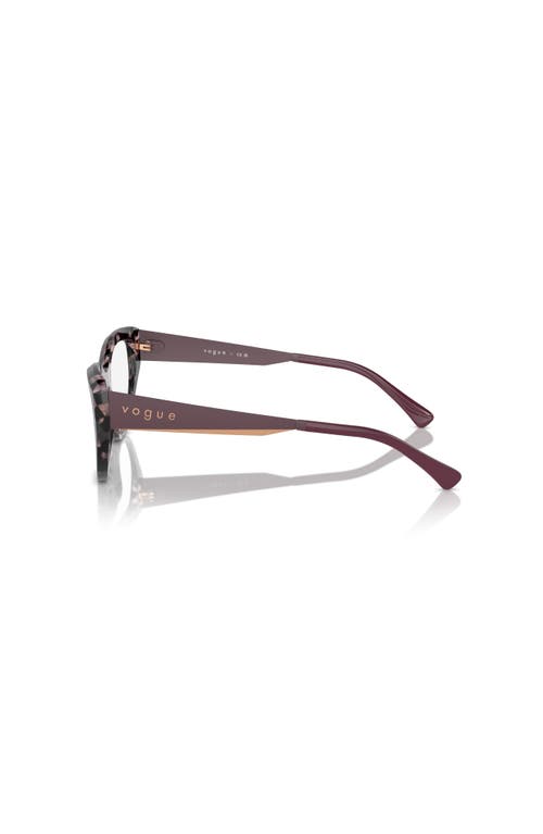 Vogue Eyewear 53mm Irregular Optical Glasses In Brown
