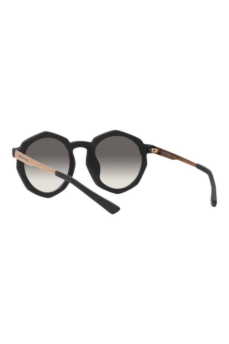 51mm Gradient Irregular Sunglasses, Alternate, color, MATTE BLACK