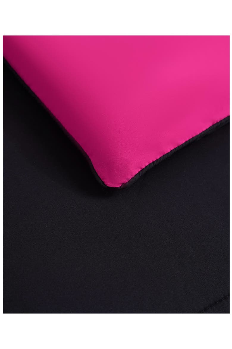 Reversible Comforter Set, Alternate, color, BLACK/HOT PINK