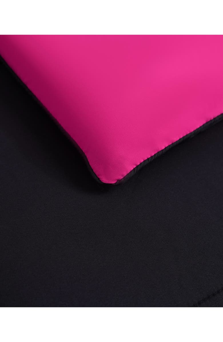 The Sheet Lab Reversible Comforter Set, Alternate, color, Black/ Hot Pink