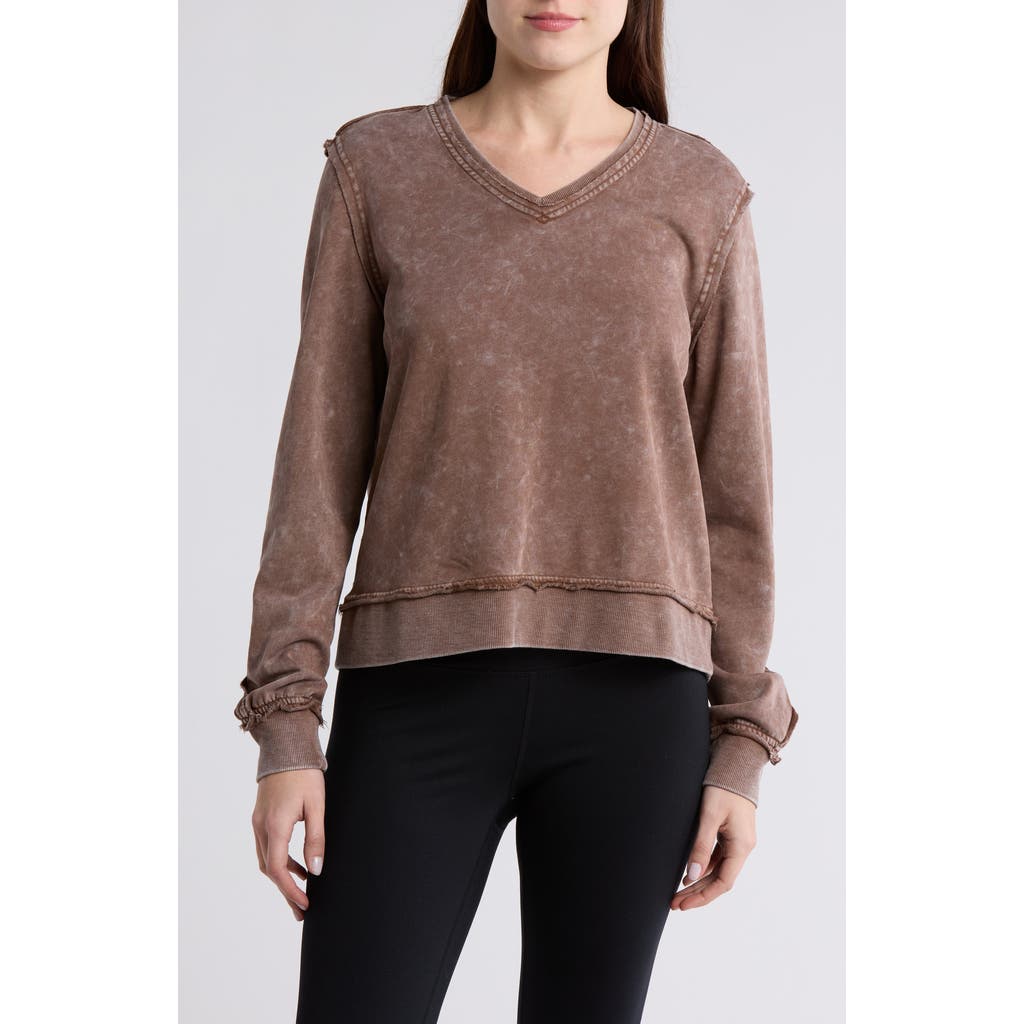 Shop Marika Cora Washed Pullover In Peppercorn