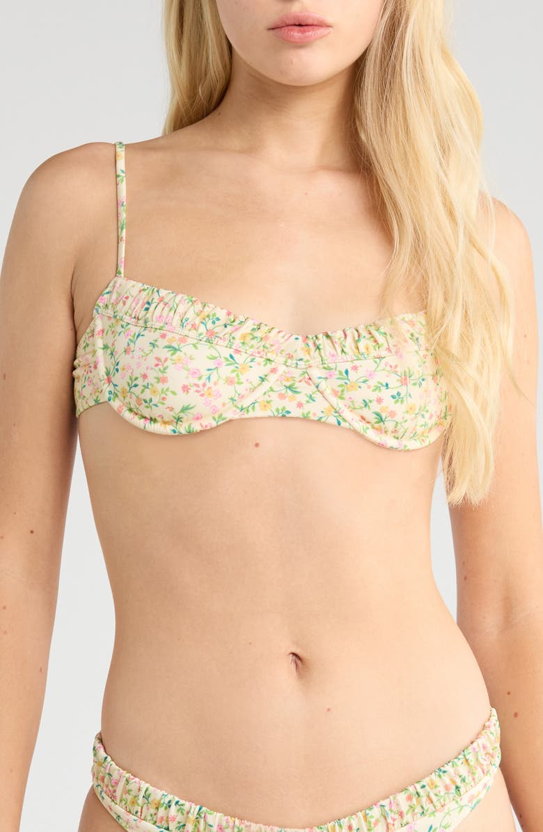 PacSun Anemone Floral Bralette Bikini Top, Main, color, Bella
