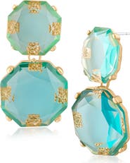 JARDIN Faceted Double Drop Statement Earrings