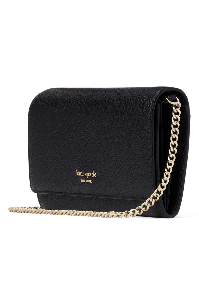 Kate Spade New York roulette leather wallet on a chain, Alternate, color, 