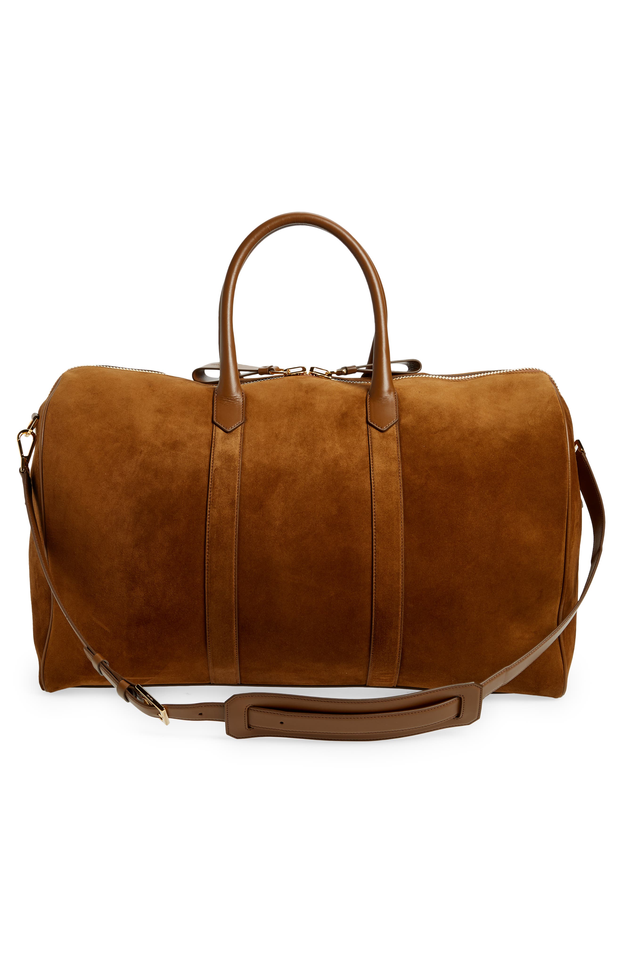 TOM FORD Buckley Suede Duffle Bag, Alternate, color, 