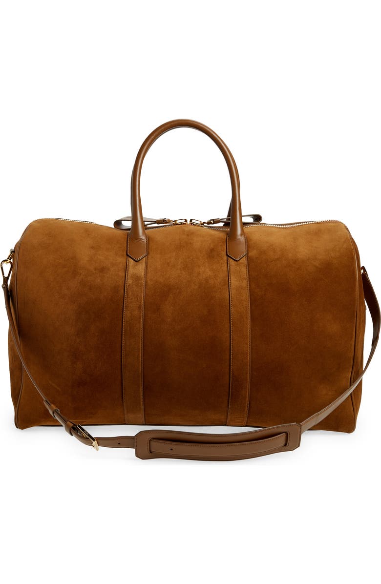 TOM FORD Buckley Suede Duffle Bag, Alternate, color,
