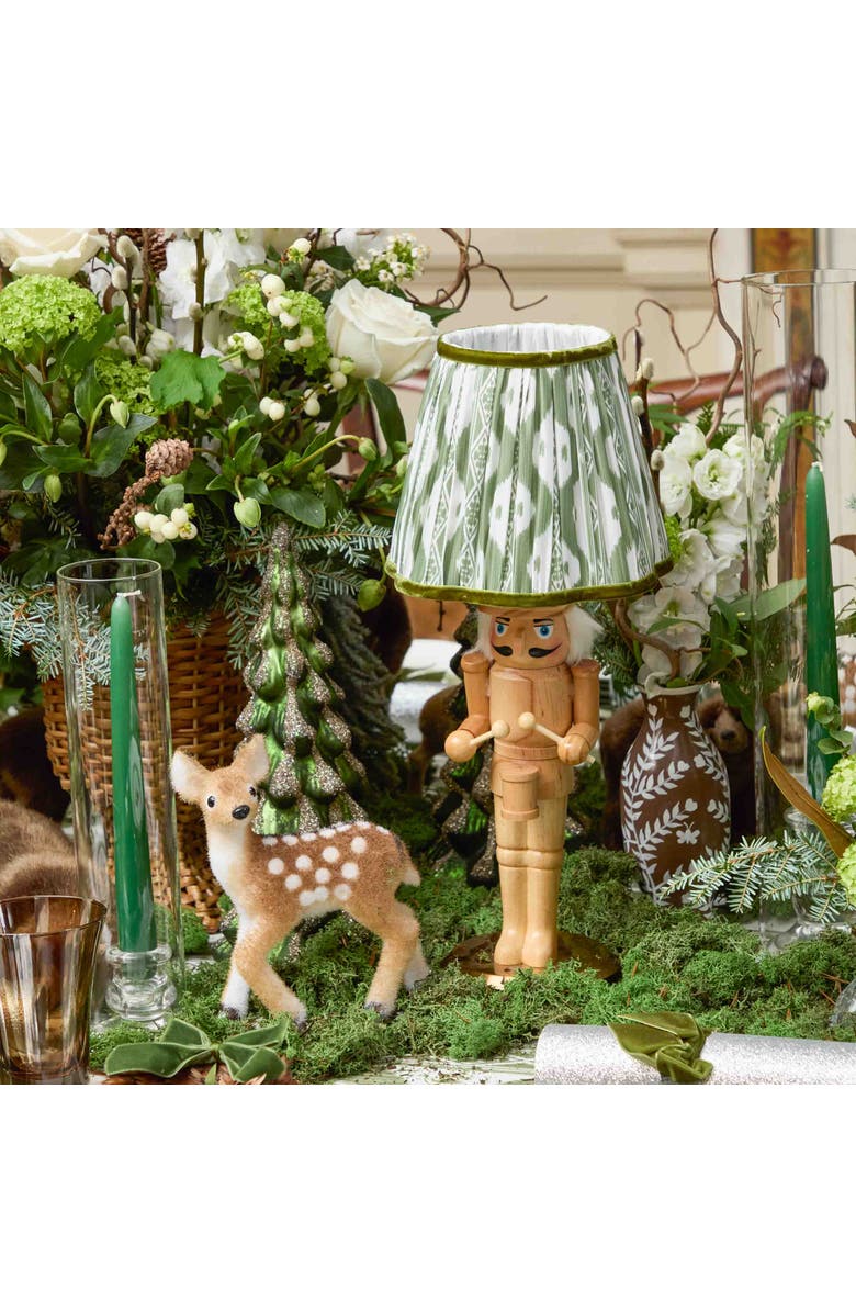 Mrs. Alice Green Ikat Lampshade, Alternate, color, Olive