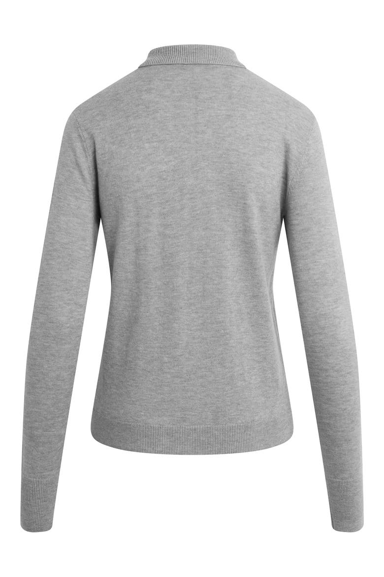 The Cleo Merino Wool Blend Henley Sweater, Alternate, color, HEATHER GREY