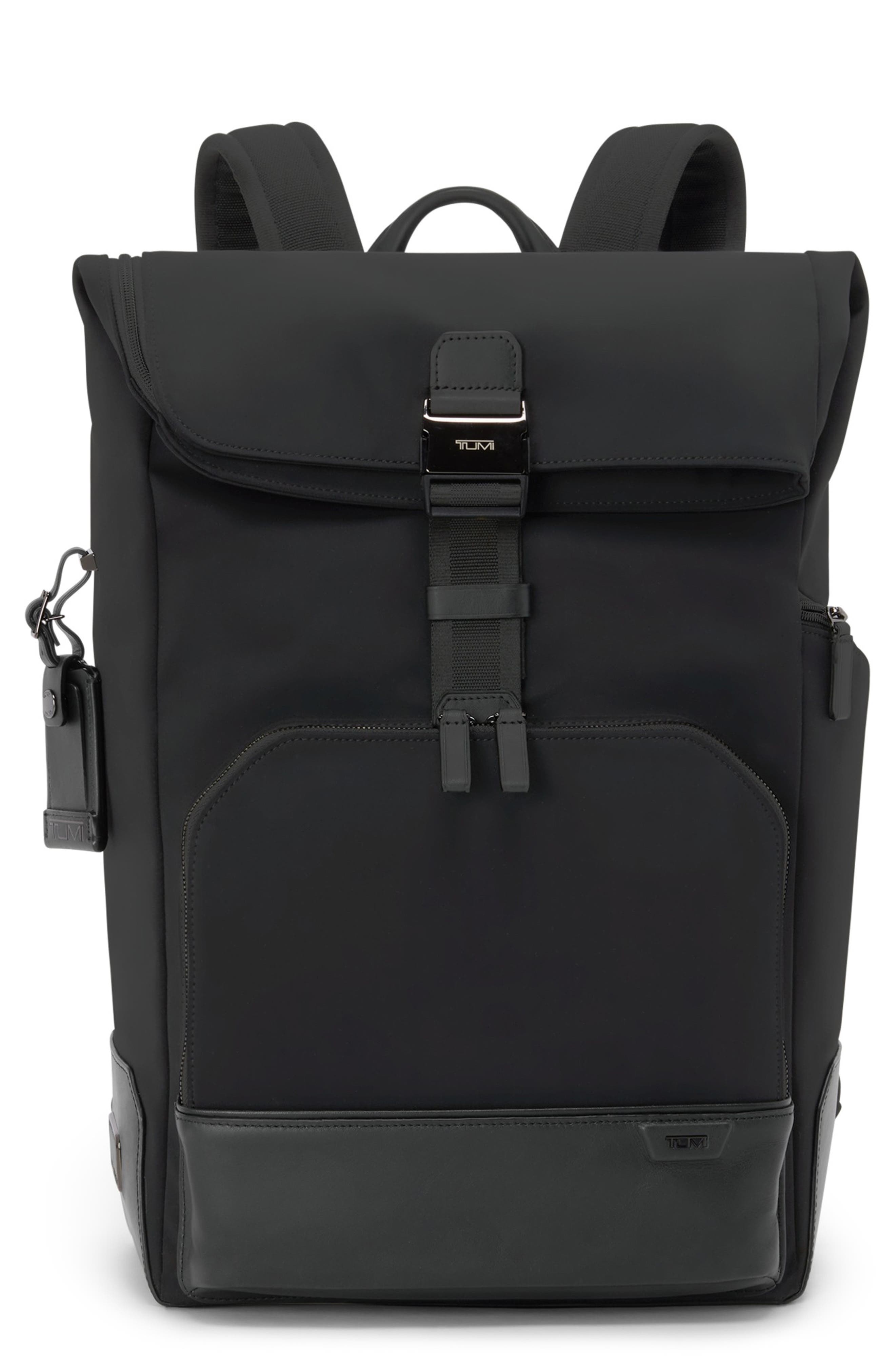 TUMI Osborn Roll Top Backpack, Main, color, Midnight/ Black
