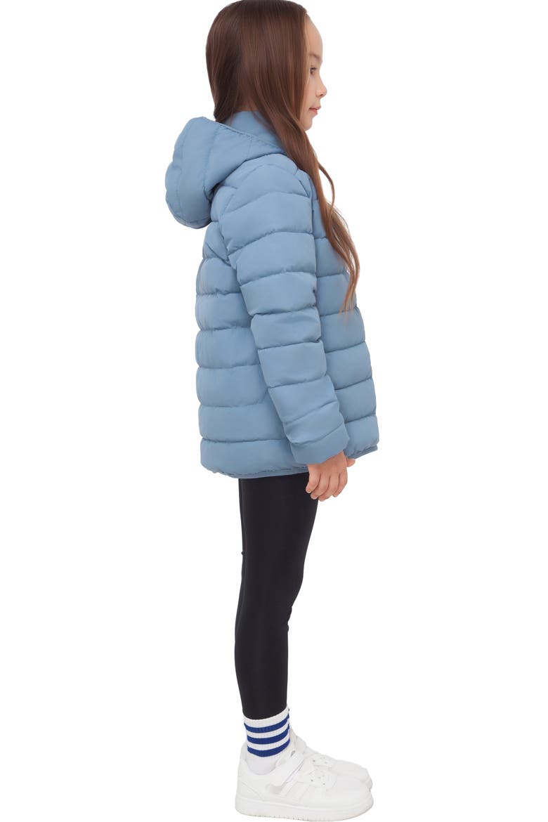 Kids' Fiona Lightweight Hooded Puffer Jacket, Alternate, color, Blue Fog