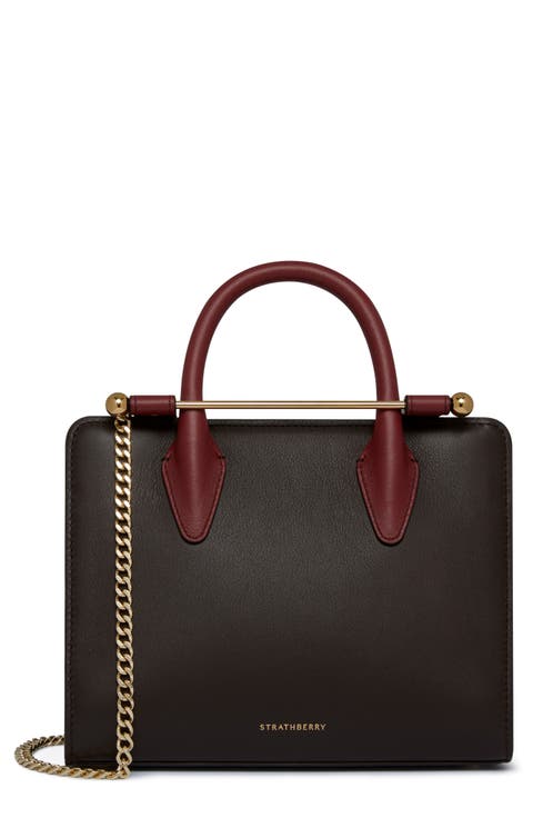 Mini Colorblock Leather Tote