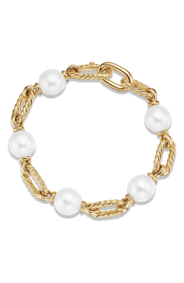 David Yurman DY Madison<sup>®</sup> Pearl Chain Bracelet in 18K Yellow Gold, 11mm, Alternate, color, Pearl/ Yellow Gold