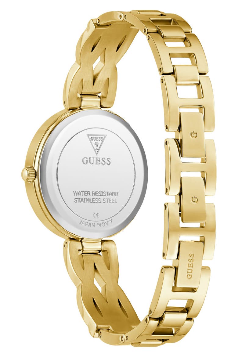 Coral Glitter & Crystal Goldtone Bracelet Watch, 32mm, Alternate, color, GOLD