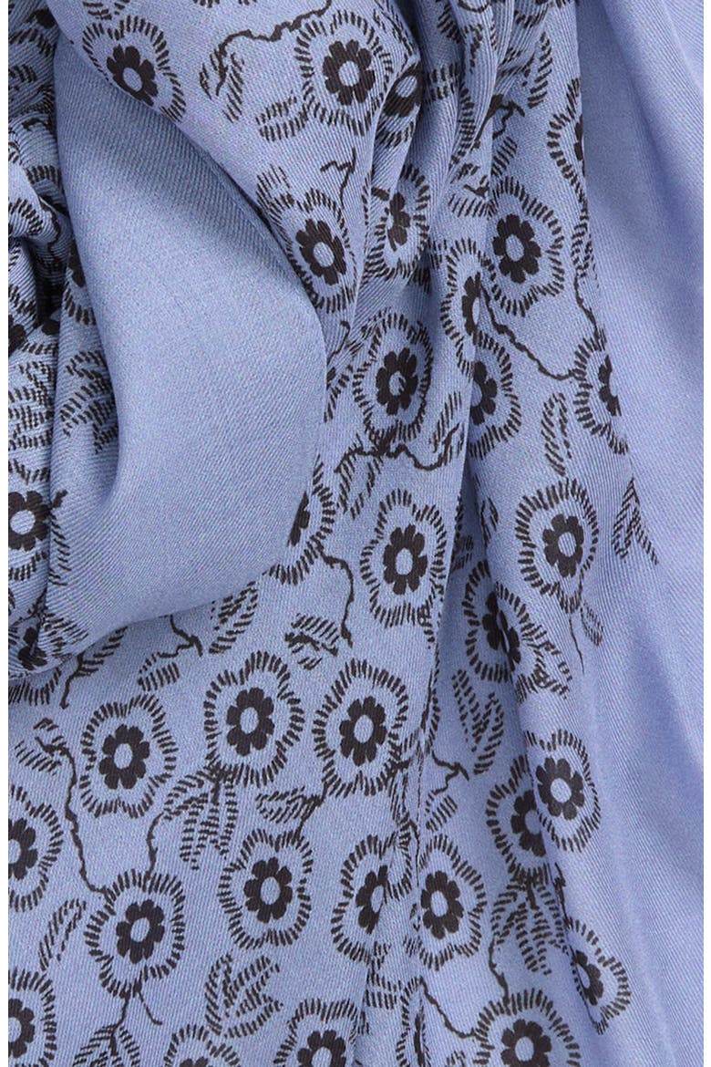Mel Floral Scarf, Alternate, color, BLUE FLORAL