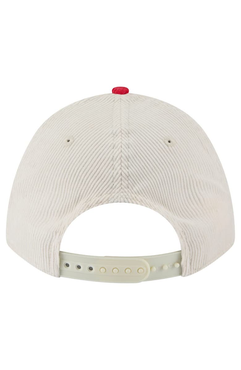 New Era Men's New Era Cream/Red Kansas City Chiefs Two-Tone Sided Corduroy 9FORTY A-Frame Adjustable Hat, Alternate, color, Cream