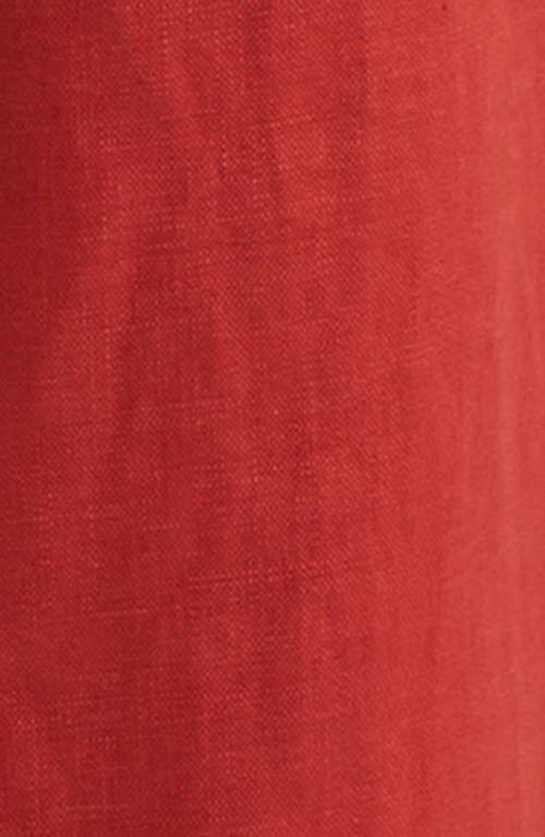 Farm Rio Red Petals Cup Wide Leg Linen Jumpsuit In Red