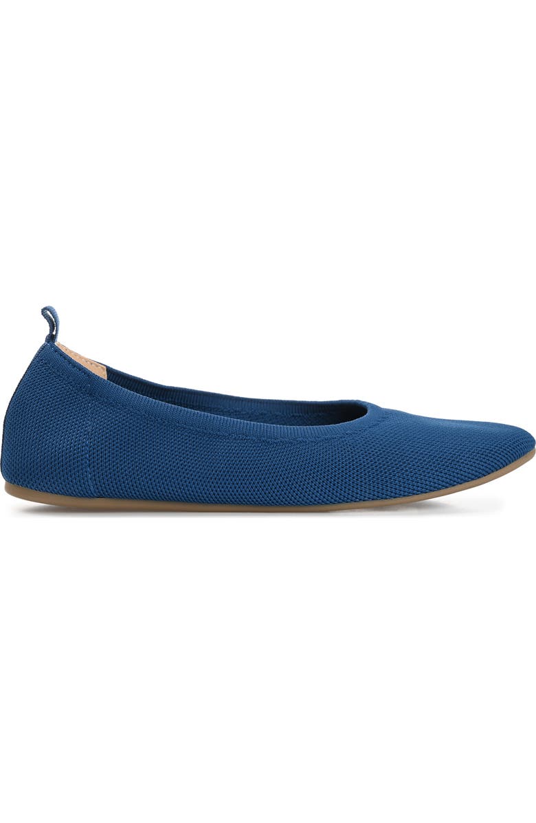 Journee Collection Jersie Knit Ballet Flat, Alternate, color, Navy