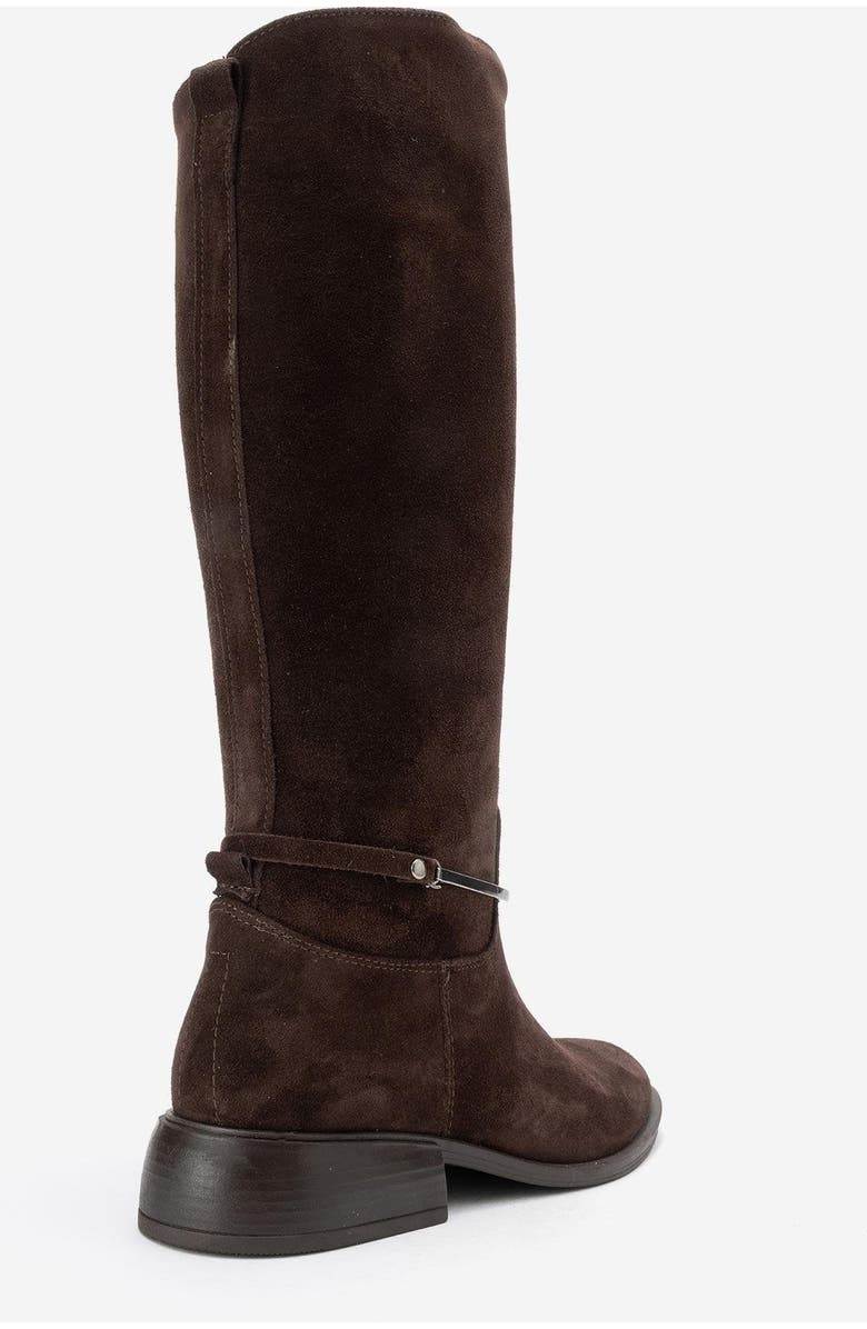 Forever & Always Shoes Ansel Leather Riding Boot, Alternate, color, Brown Suede
