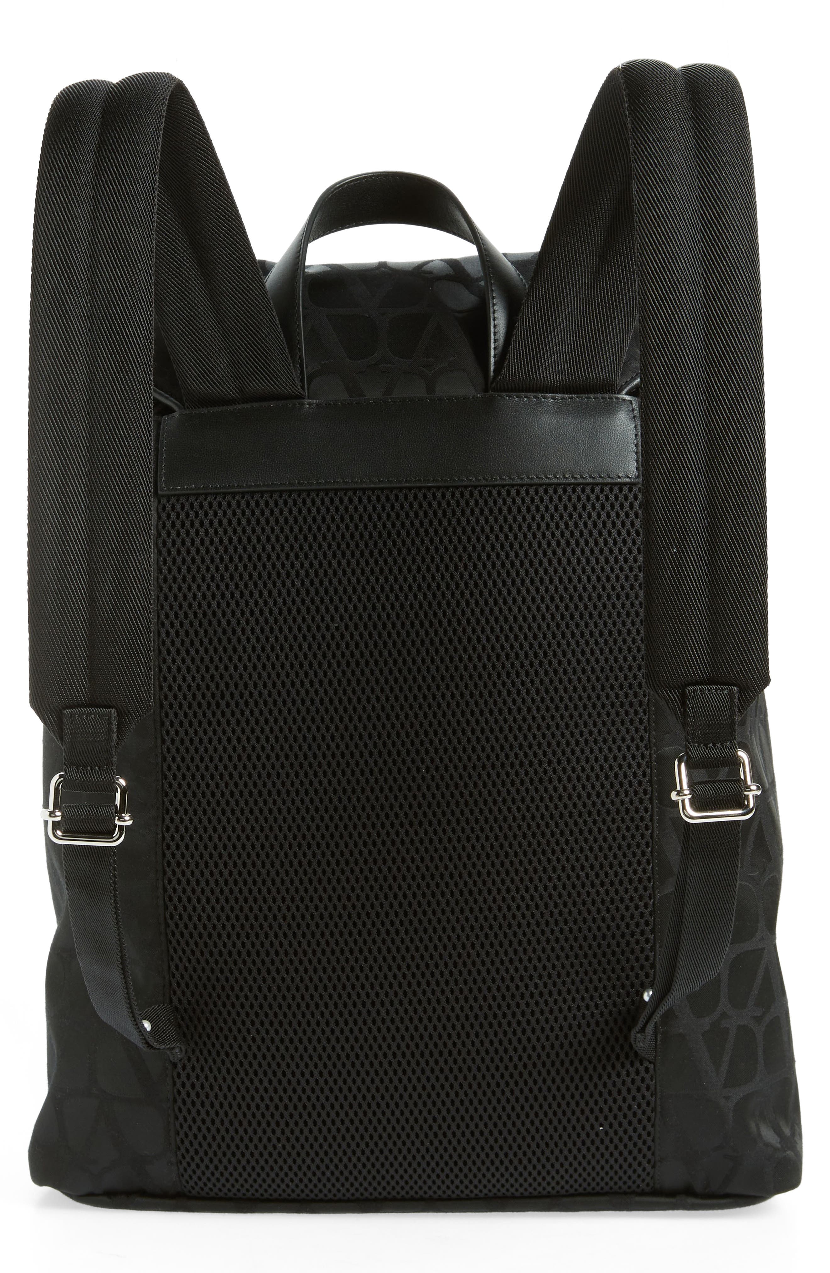 Valentino Garavani Toile Monogram Logo Canvas Backpack, Alternate, color, 