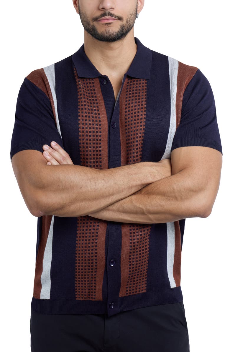 Spring + Mercer Stripe Polo Sweater, Alternate, color,