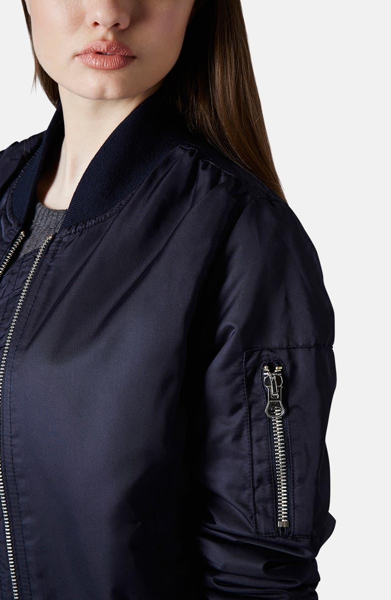 Topshop 'Boris' Bomber Jacket, Alternate, color, 