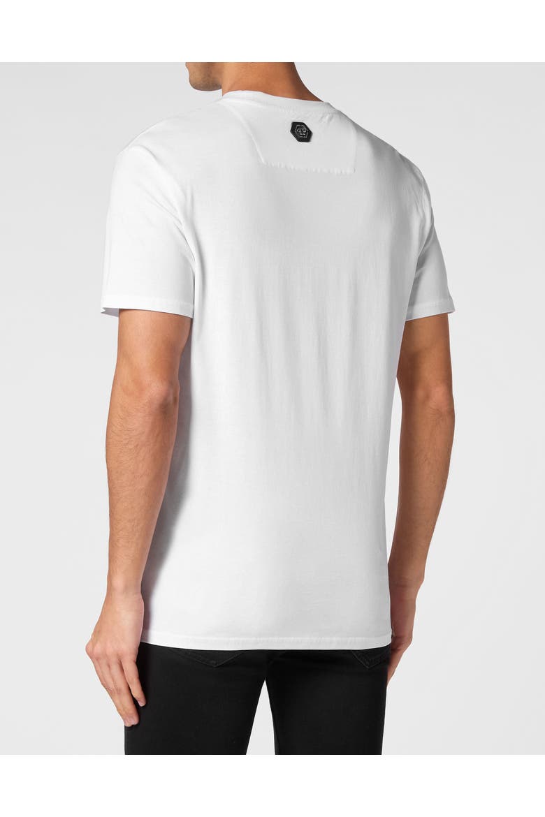 T-Shirt Round Neck Tattoo Men, Alternate, color, white