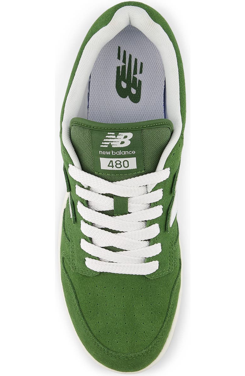 New Balance 480 Basketball Sneaker, Alternate, color, Dark Olive/ White