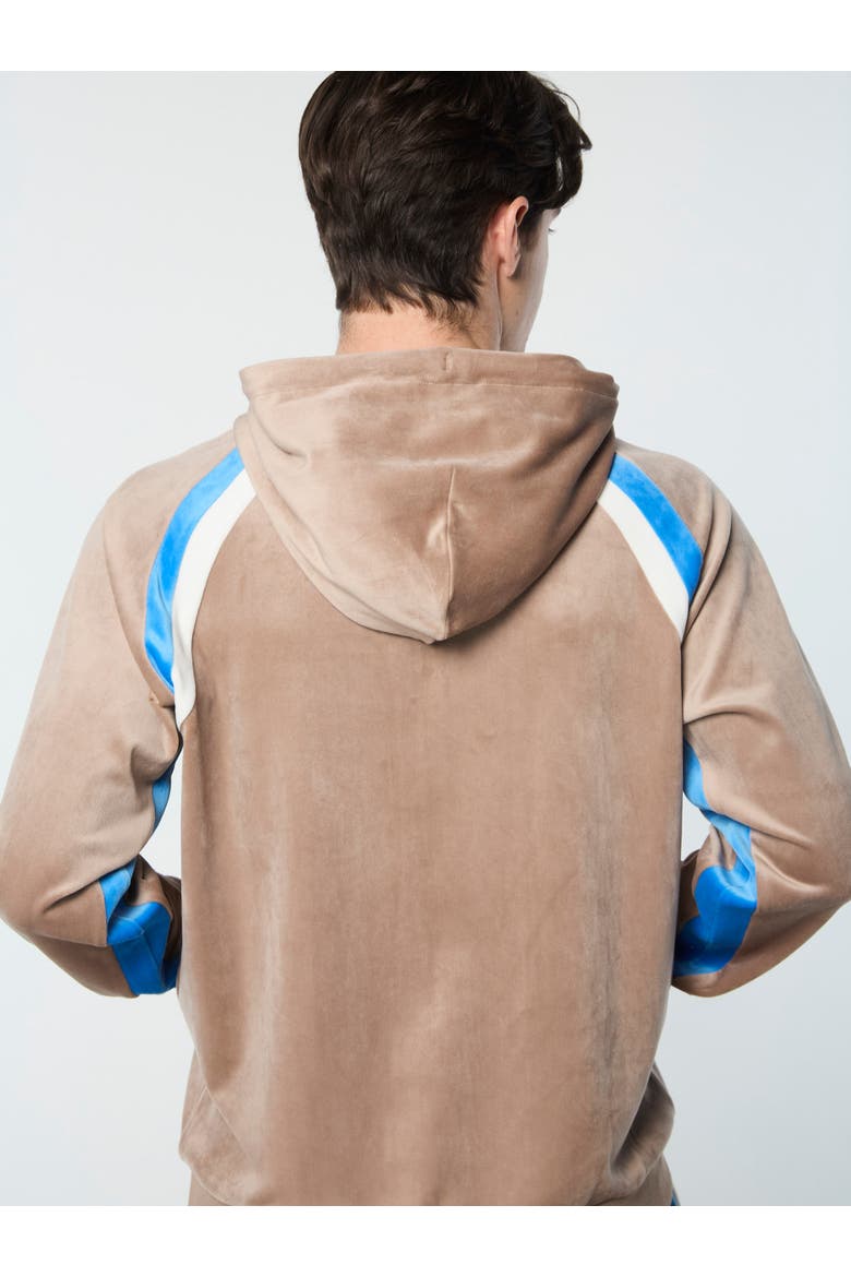 Lazaro Velour Hoodie, Alternate, color, TAUPE GREY