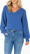 Roxy Study Hall V-Neck Cotton Blend Sweater