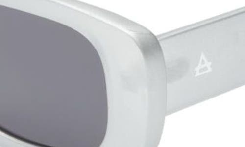 Aire Ceres 51mm Rectangular Sunglasses In Metallic Silver