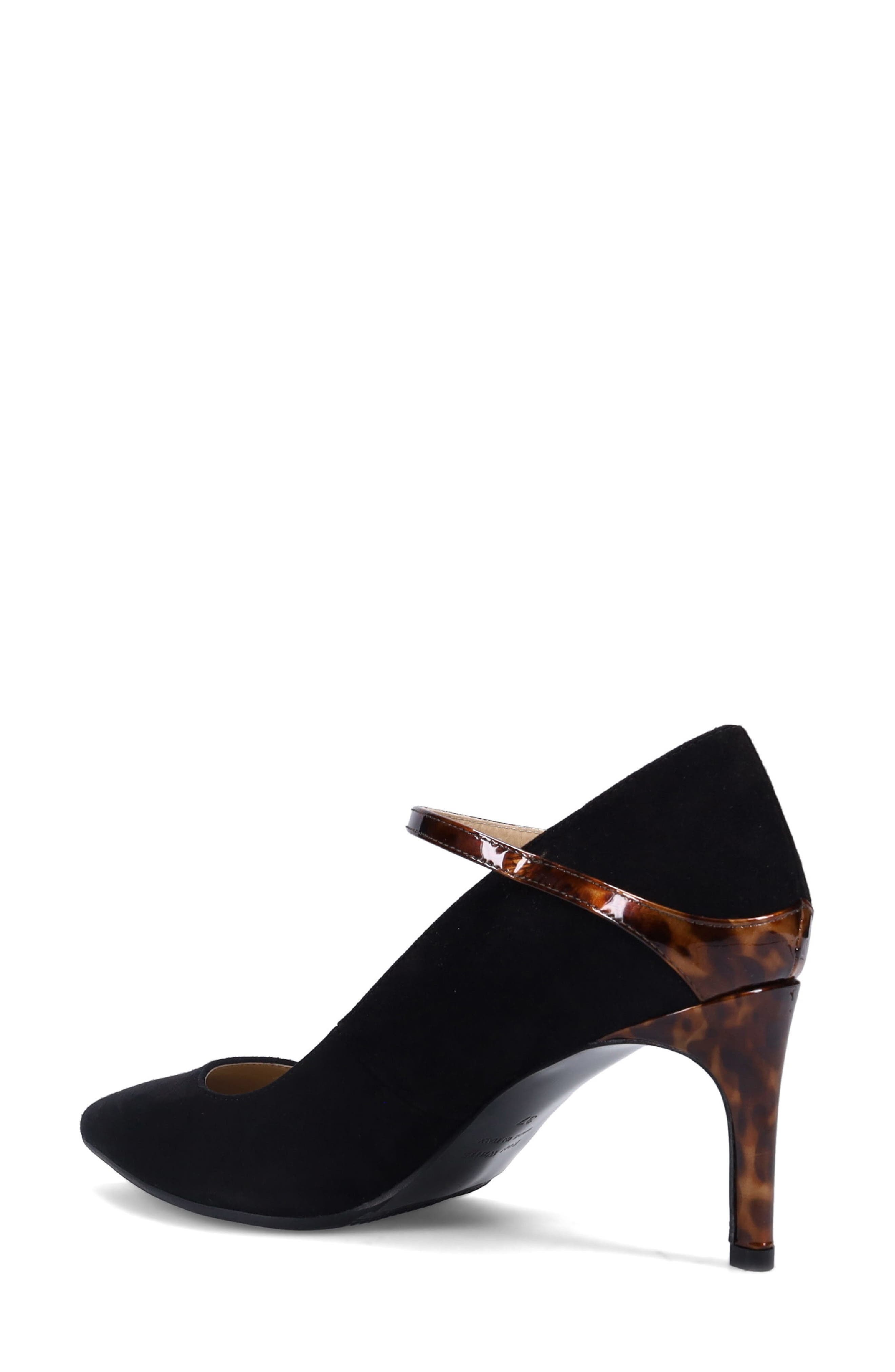 Caroline Mary Jane Pointed Toe Pump, Alternate, color, ONYX