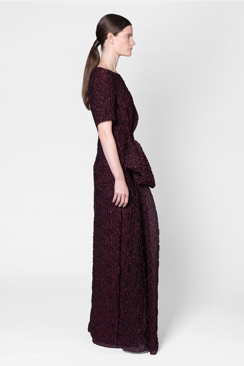Floor Length Syla Dress, Alternate, color, Burgundy