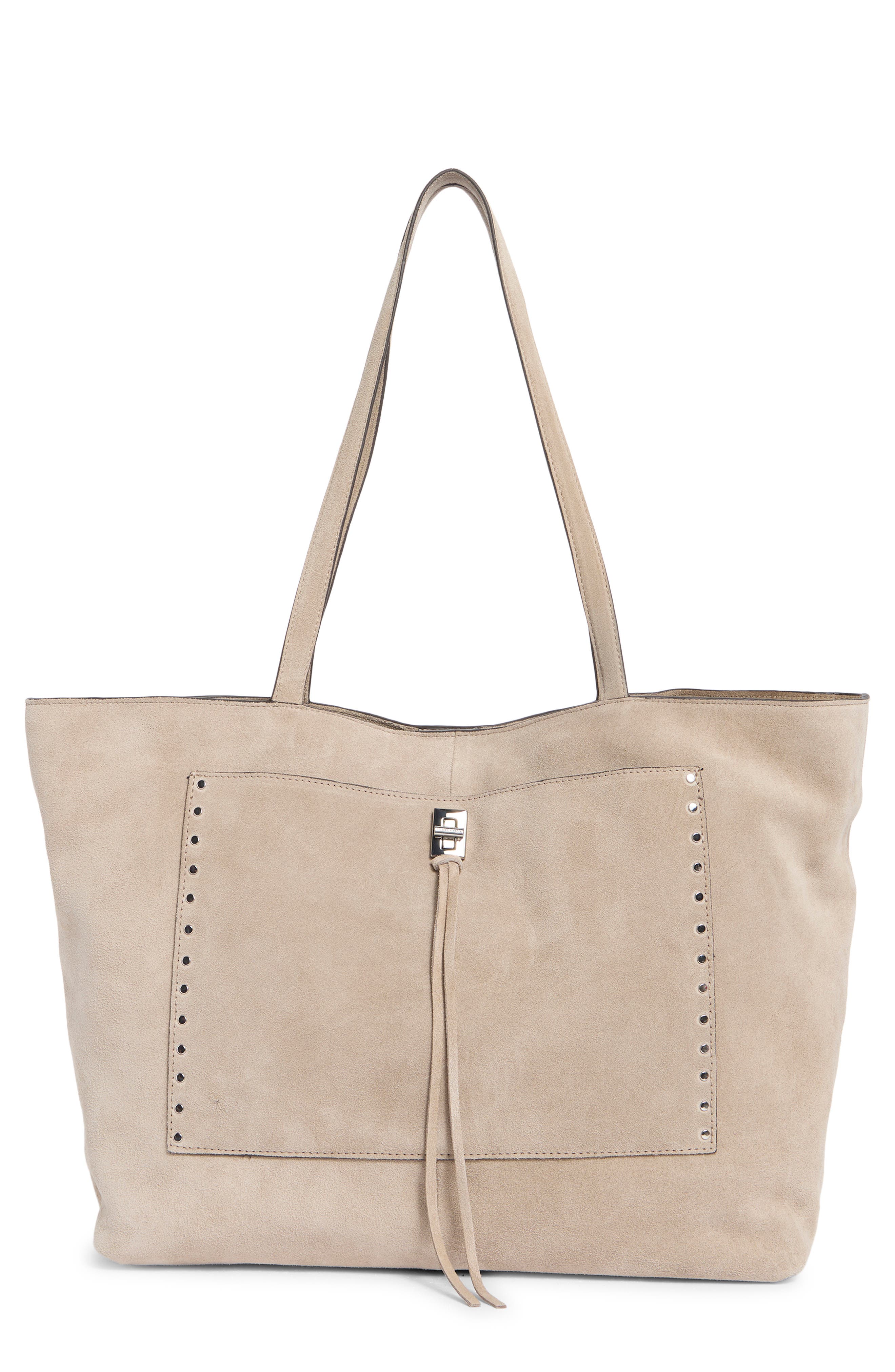 Rebecca Minkoff Darren Pocket Tote, Main, color, Truffle