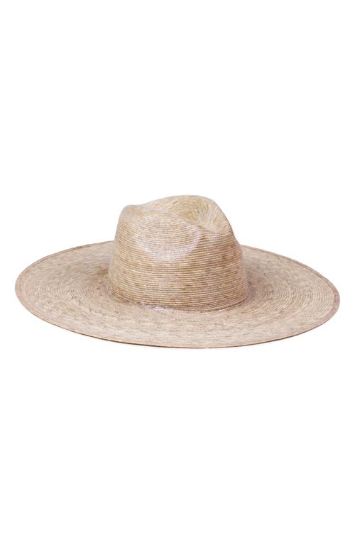 Lack of Color Palma Wide Straw Fedora in Natural at Nordstrom, Size Small/medium