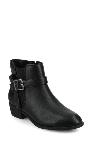 Journee Collection Devina Buckle Boot In Black