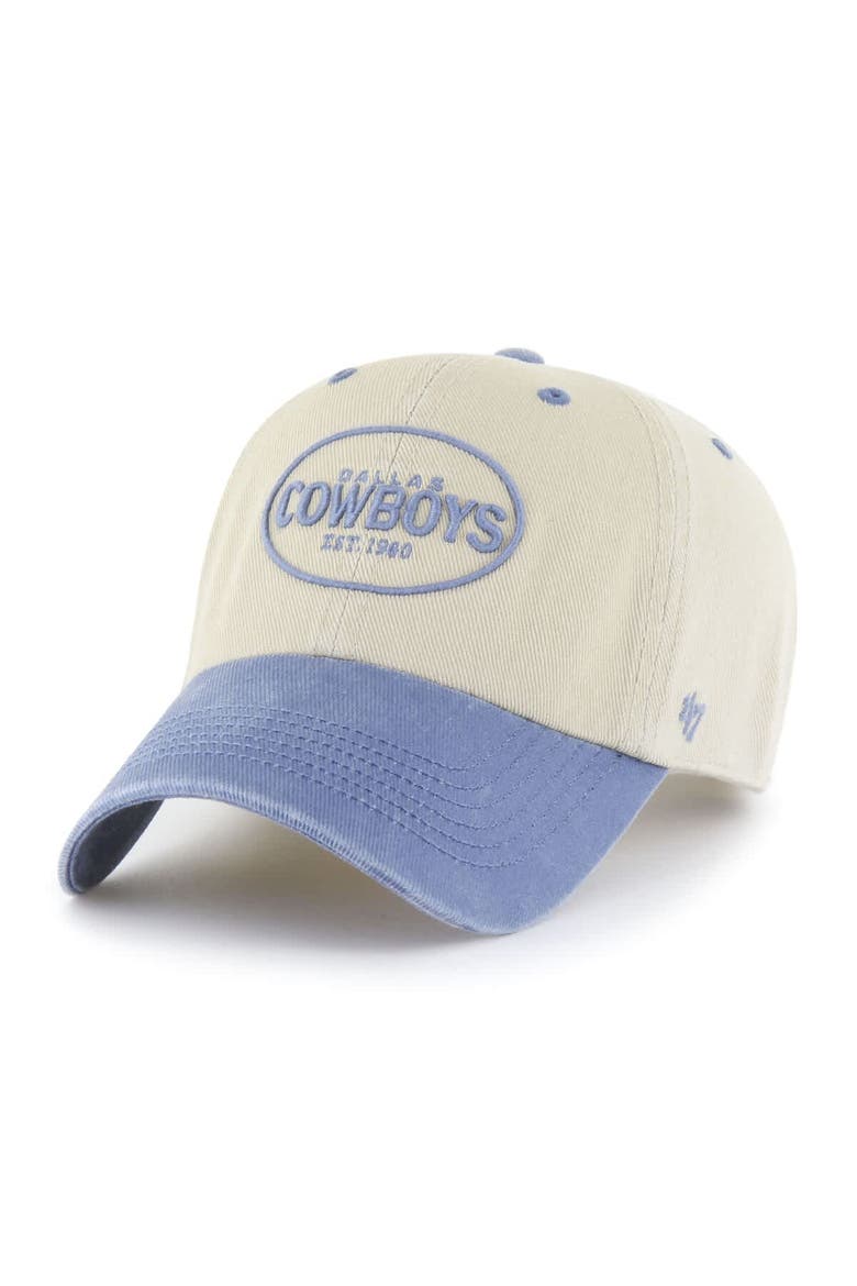 Men's '47  Khaki Dallas Cowboys Breaking Trail Clean Up Adjustable Hat, Alternate, color, Khaki