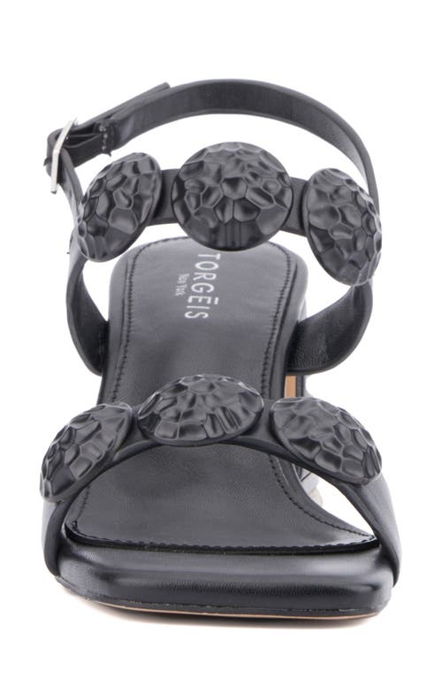 Torgeis Felicia Square Toe Sandal In Black