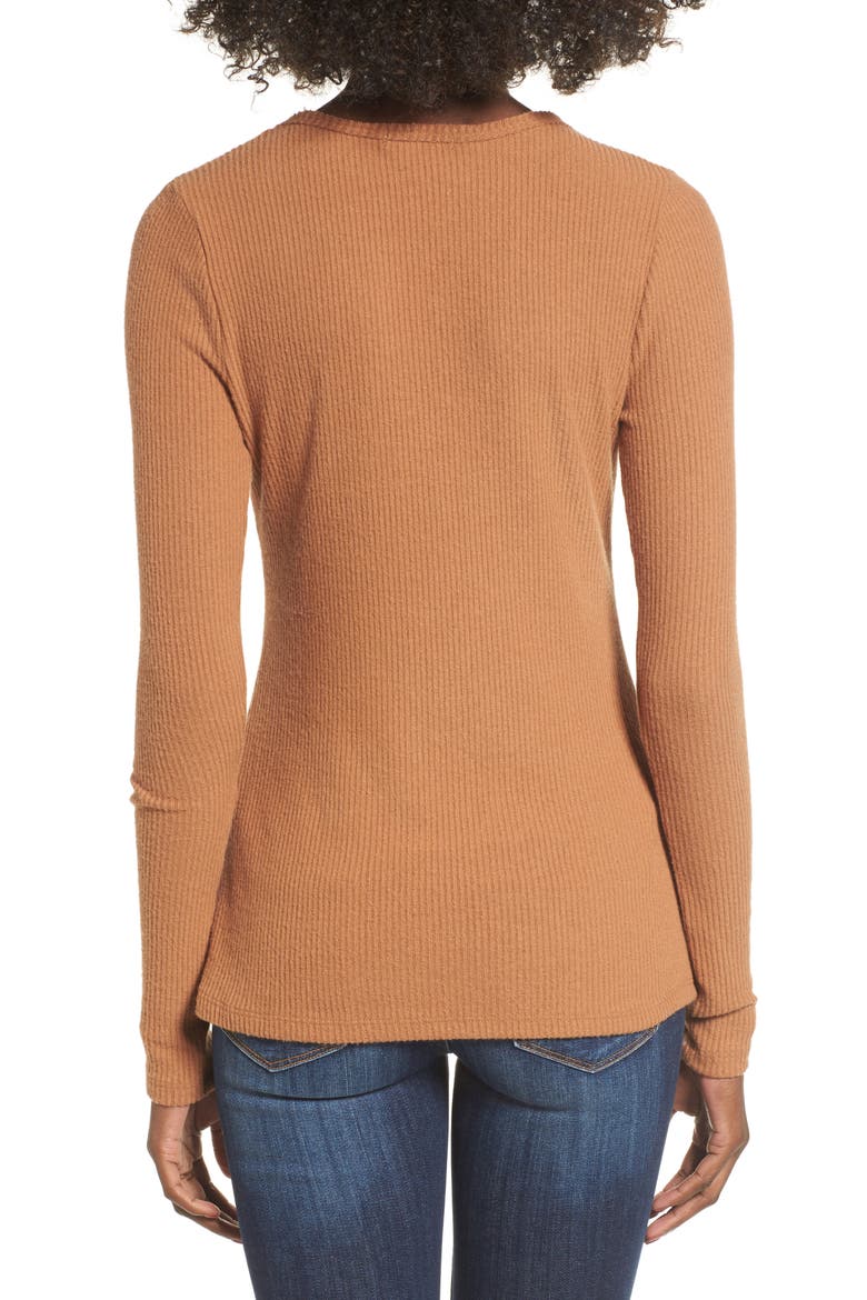 Strappy Ribbed Top, Alternate, color, BROWN BUCKTHORN