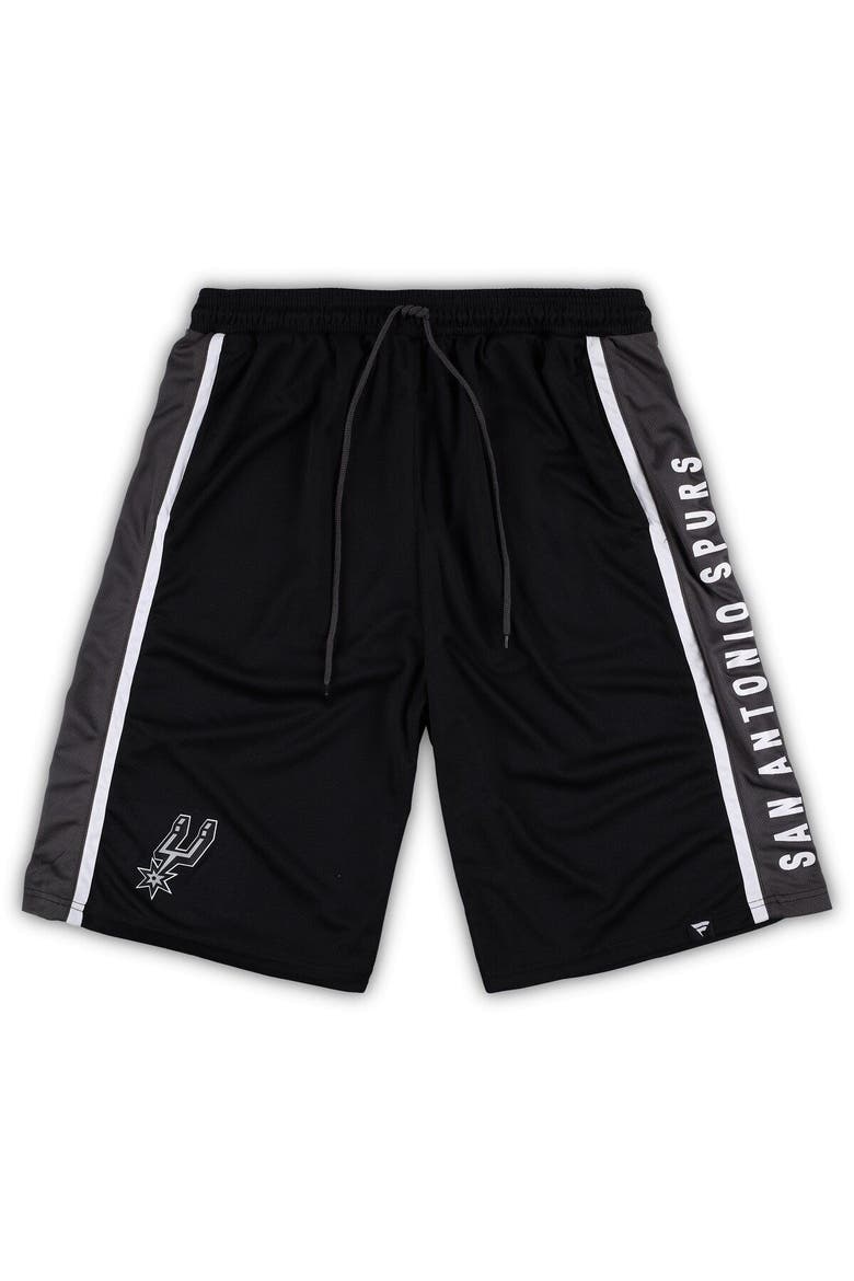 Men's Fanatics Branded Black San Antonio Spurs Big & Tall Referee Iconic Mesh Shorts, Main, color, Black