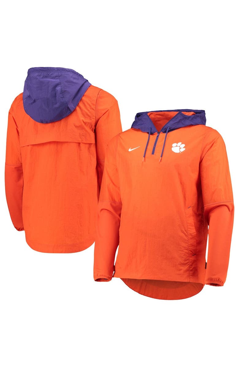 Nike Men's Nike Orange/Purple Clemson Tigers Player Quarter-Zip Jacket, Main, color, 