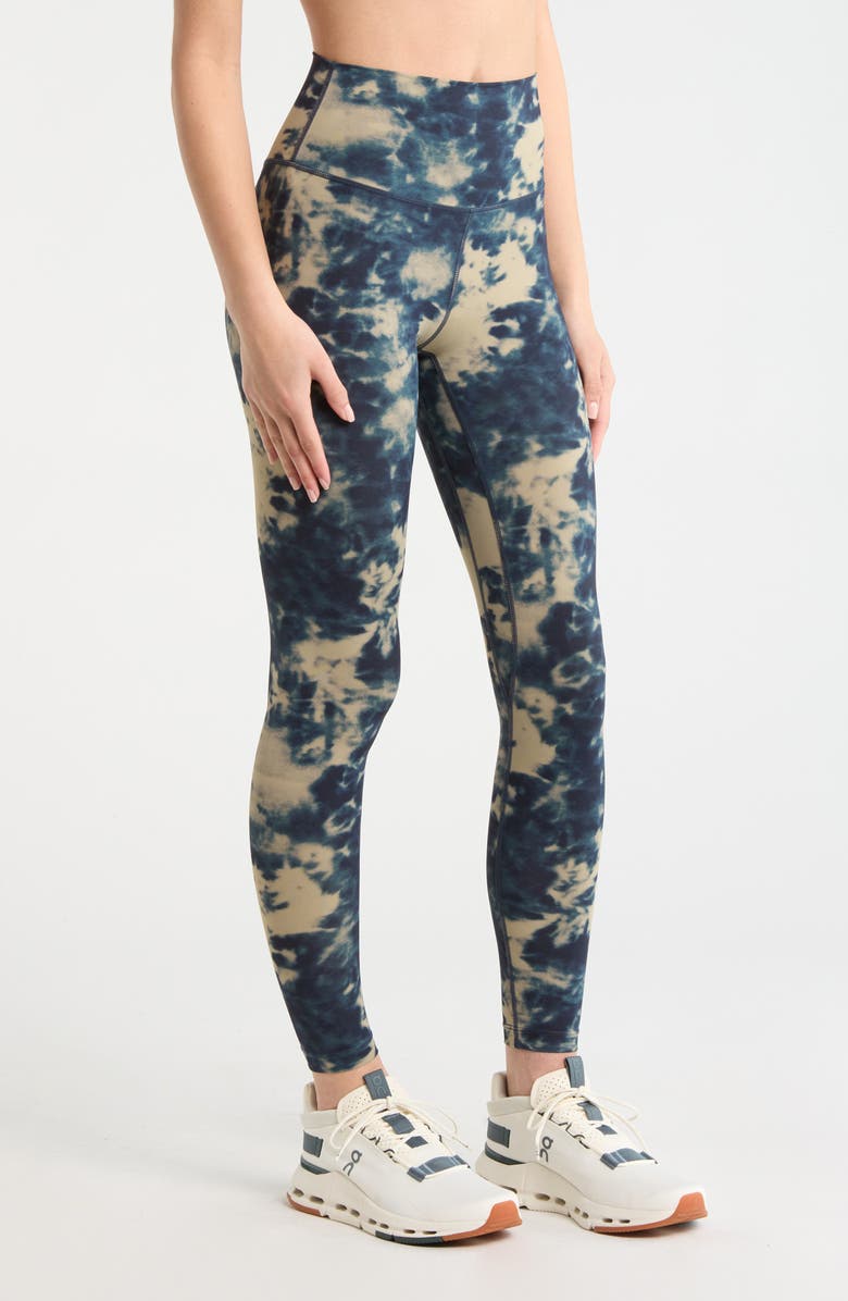 MPG Print Sculpt Leggings, Alternate, color, Silver Sage Shibori