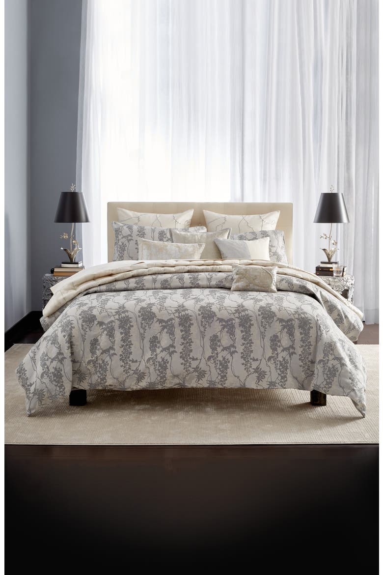 Wisteria Duvet Cover, Main, color, GREY
