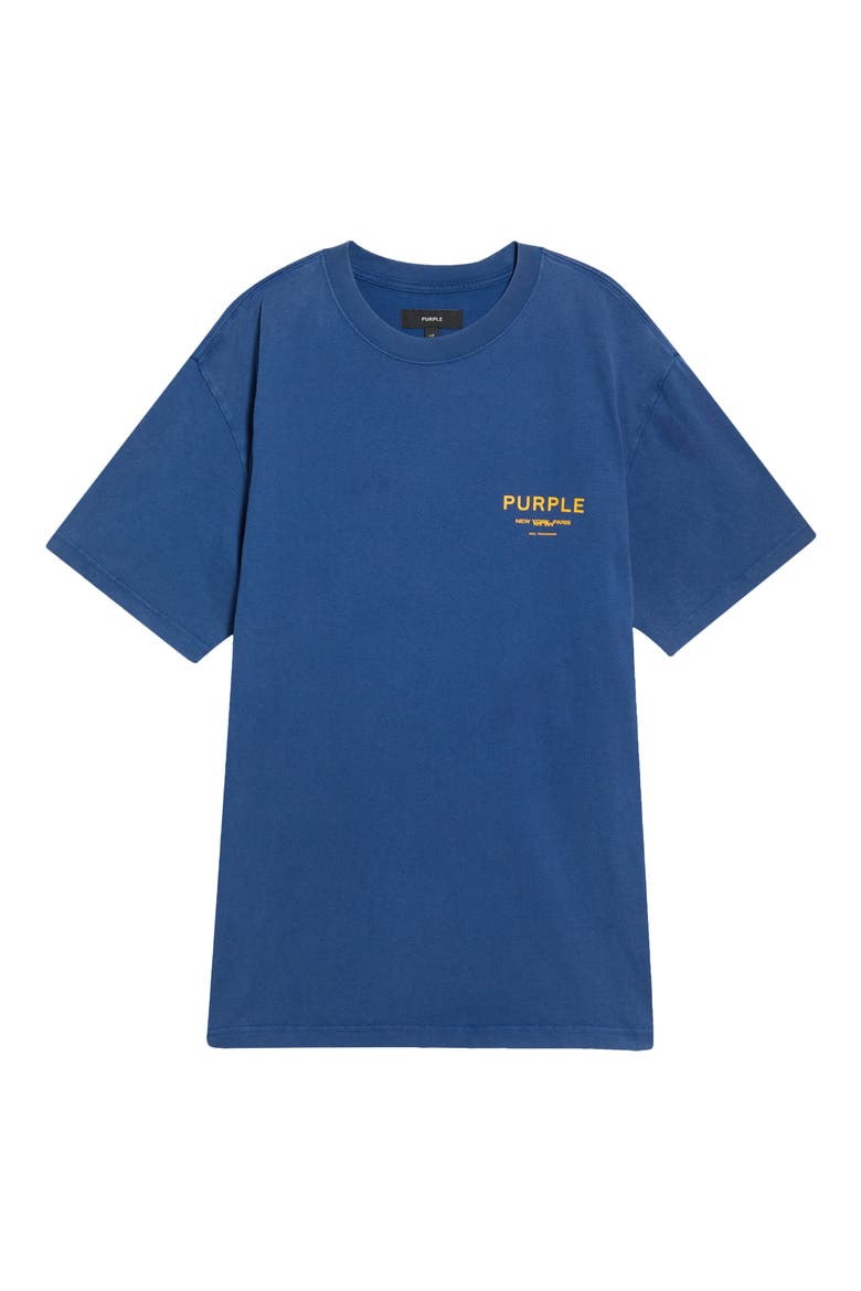 Heavyweight Cotton Jersey Logo Graphic T-Shirt, Main, color, NAVY