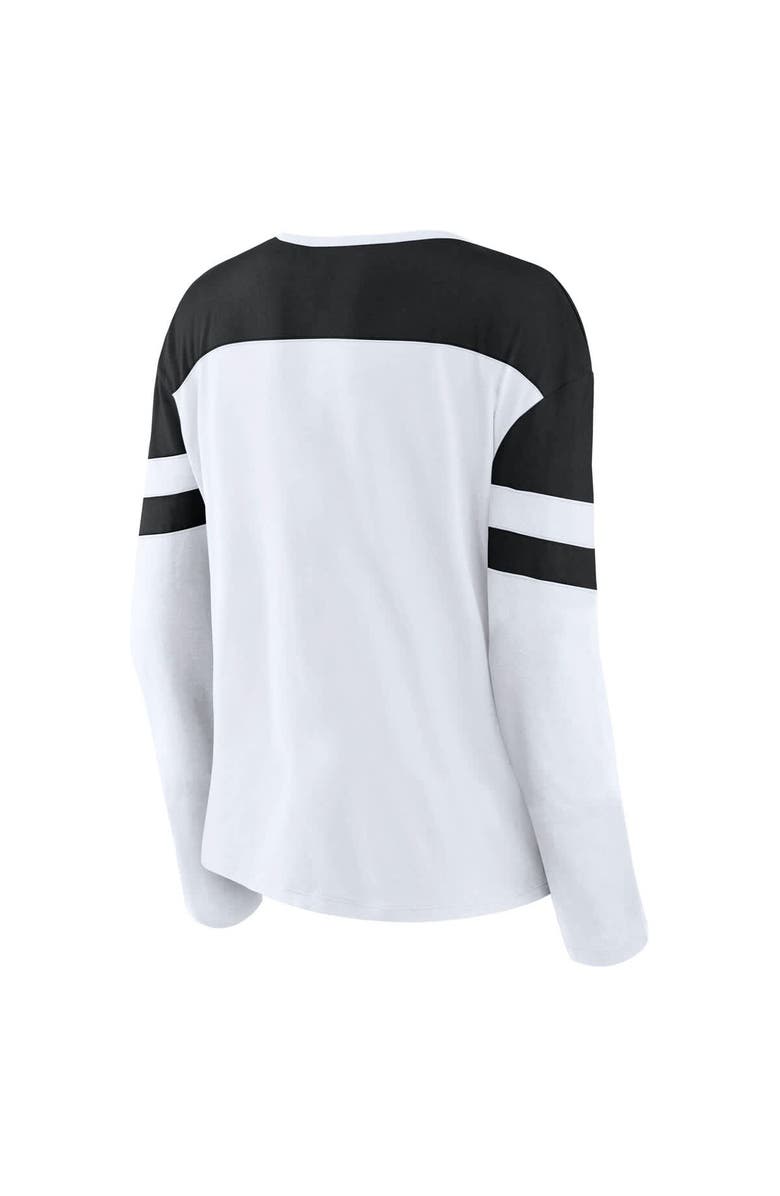 FANATICS Women's Fanatics White/Black Utah Hockey Club Frozen Notch Neck Long Sleeve T-Shirt, Alternate, color, White