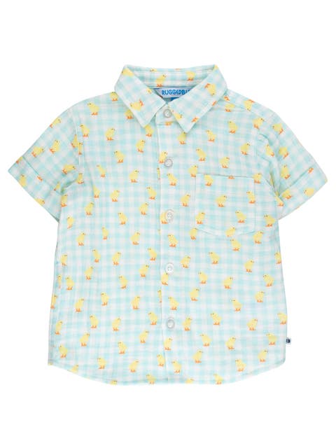 Cotton Gauze Short Sleeve Button Down Shirt