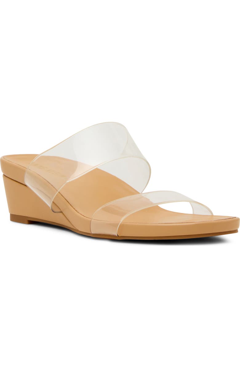 Anne Klein Kapricorn Wedge Sandal, Main, color, Clear
