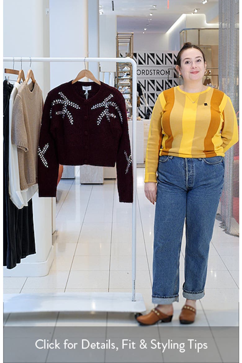 Crystal Embroidered Wool & Mohair Blend Cardigan video